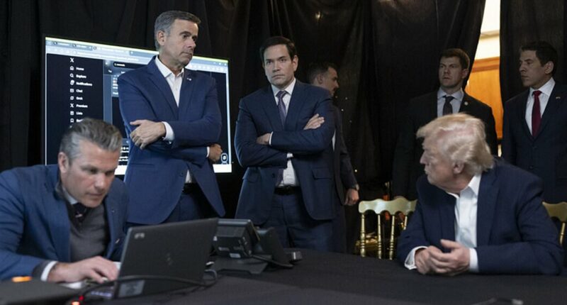 Odd detail in background of Trump's war room during Maduro strike
