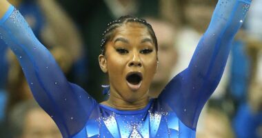 Olympic star Jordan Chiles nails extremely rare gymnastic feat