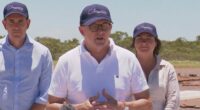 Anthony Albanese speaking at a press conference in Cloncurry.
