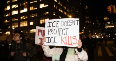 Photos from the anti-ICE march in New York