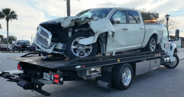 Pickup truck strikes pedestrians, crashes into Brevard County building, police say