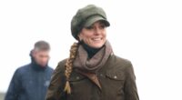 Plait's a great look, Kate! Princess unveils a new fuss-free DIY hairdo as she gathers her tresses into neat braid during rugby club visit