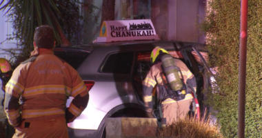 A Rabbi's car displaying Hanukkah decorations has been firebombed in a Christmas morning attack in Melbourne.