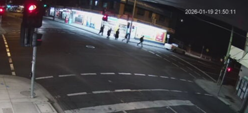 CCTV footage shows the ute performing a u-turn and tailing the boys as they tried to run away.