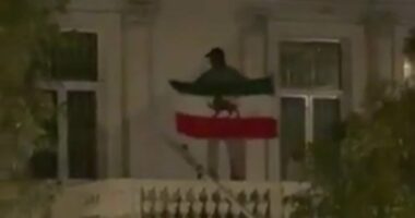 Police injured clashes with protesters outside Iran's London Embassy