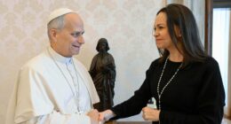 Pope Leo XIV meets with Venezuelan opposition leader María Corina Machado in a surprise audience