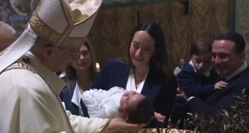 Pope Leo baptizes 20 infants in a tradition marking the end of the Christmas season