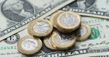 Pound soars to four-year high: Sterling tops $1.38 before easing as 'sell America' trading hits the dollar