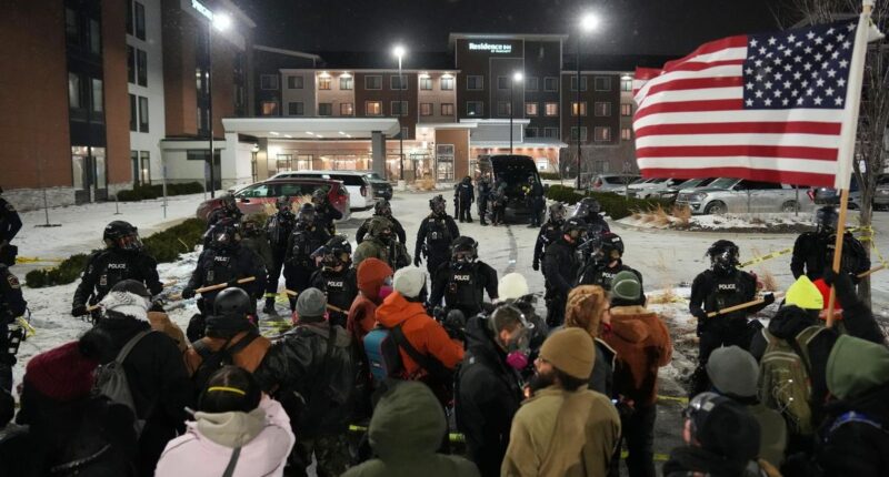 Protestors Arrested Outside Hotel Believed To Be Housing Greg Bovino