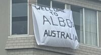 Provocative four-word sign appears at Bondi as Aussies blast Anthony Albanese: 'Shame on you'