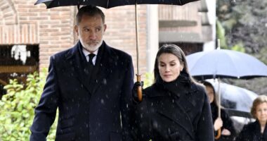 Queen Letizia and King Felipe VI attend prayer service for his aunt