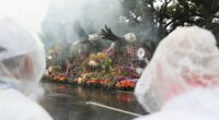 Rain soaks Rose Parade in California and snow squalls hit Midwest and Northeast on first day of 2026