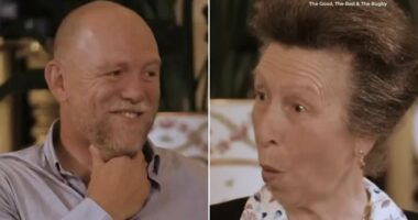 Royal fans delighted by Princess Anne's 'mischievous' response to Mike Tindall complimenting her driving skills - after she was fined for speeding TWICE'