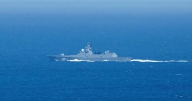 Russia sends navy ships to guard sanctioned oil tanker