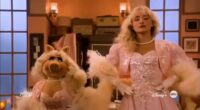 Sabrina Carpenter wears a pink sequin dress in The Muppet Show teaser