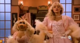 Sabrina Carpenter wears a pink sequin dress in The Muppet Show teaser