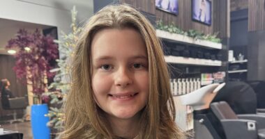 Schoolgirl donates hair to wig charity that helped her beat cancer