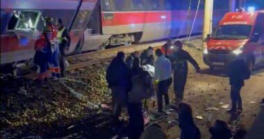 Ten dead and 100 injured after high-speed trains derail in Spain