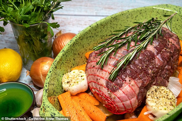 New Zealand is known for its high-quality lamb and beef. A fresh raw boneless New Zealand spring lamb roast is pictured
