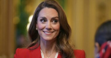 The hidden meaning behind Princess Kate's £595 necklace from London brand Auree as she pairs it with dazzling £995 pearl and gold earrings for Windsor reception