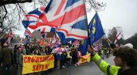Thousands chant 'Keir Starmer's a traitor' marching in Crowborough