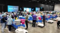 Thousands of volunteers push to pack 1M meals at Orange County Convention Center