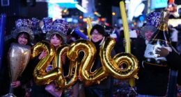 Times Square rings in the New Year with confetti-filled celebration