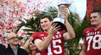 Top-seeded Indiana routs Alabama 38-3 for its first Rose Bowl victory, roaring into CFP semifinals