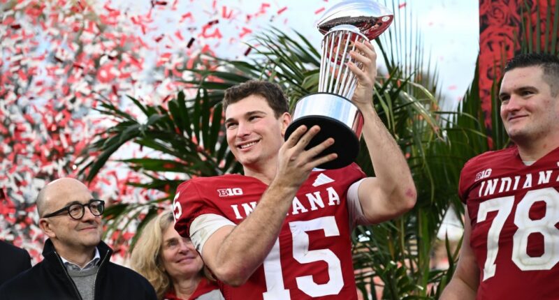 Top-seeded Indiana routs Alabama 38-3 for its first Rose Bowl victory, roaring into CFP semifinals