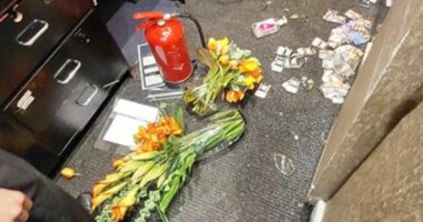 Trail of destruction left by party girls who trashed hotel reception