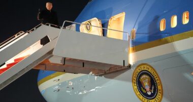 Trump promises 'interesting' trip as he boards flight to Davos