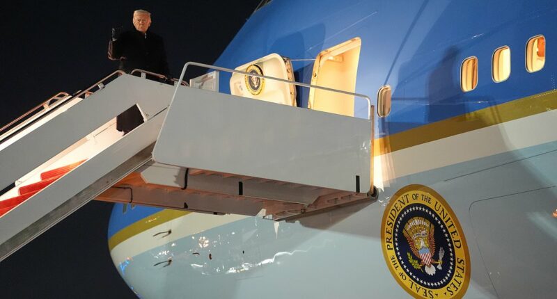 Trump promises 'interesting' trip as he boards flight to Davos