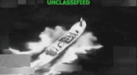 GIF image of a boat exploading