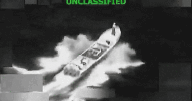 GIF image of a boat exploading