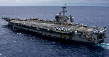 USS Abraham Lincoln Aircraft Carrier Strike Group makes move amid threat from Iran