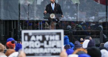 Vance touts the Trump administration's record against abortion at a Washington rally