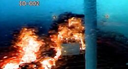 Video of moment fireball erupts as ships collide is shown to jury