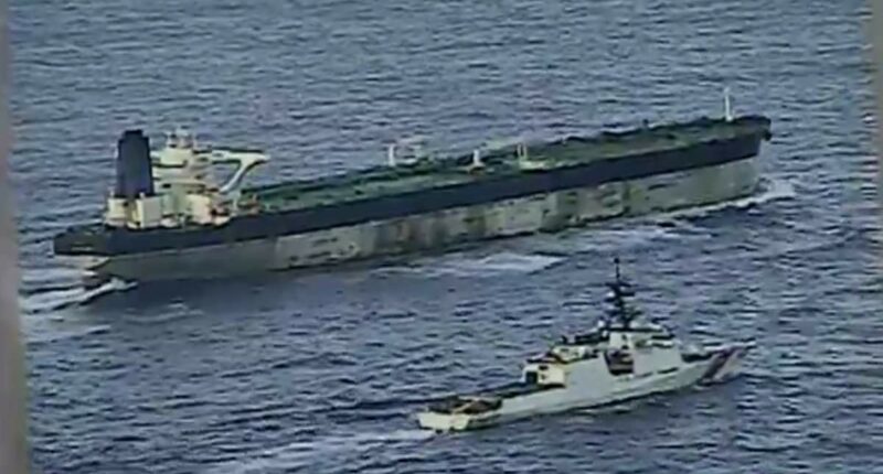 Video shows US coast guard chasing down rogue 'Russian' tanker