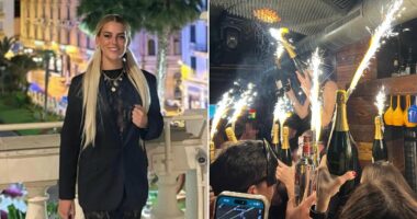 Waitress wearing crash helmet 'who started Swiss fire' among 40 dead