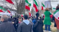 Washington anti-ICE agitators clash with crowd calling for Iran regime change