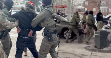 Wild video shows federal agents detaining 2 men at Minnesota gas station as agitators gather