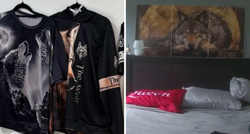 Wolf clothing, painting found as alleged Lone Wolf bikie associate arrested