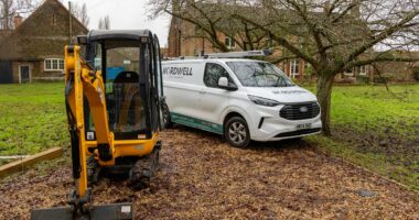 Workers install Sky TV and security fence at 'Andrew's next home'