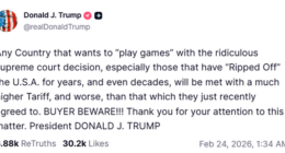 'BUYER BEWARE': Trump's new tariff threat after court smackdown