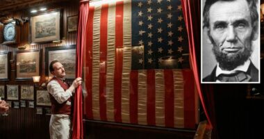 $525K flag that covered Abraham Lincoln's casket finds home -- in NYC steakhouse
