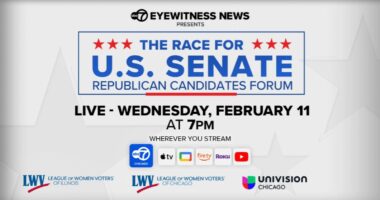 ABC7 Chicago, League of Women Voters of Illinois, Univision broadcasting 2026 Republican US Senate primary forum Wednesday: LIVE