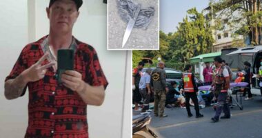 American tourist beaten, stabbed to death in Bangkok after begging Thai girlfriend to take him back in love triangle horror