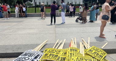 Anti-US protesters funded by pro-China tycoon mobilize as first bombs fall on Iran