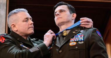 Army pilot wounded in Maduro raid gets Congressional Medal of Honor during Trump's speech