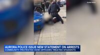 Aurora Police Department responds after video shows officers, students clashing at anti-ICE protest at East Aurora High School